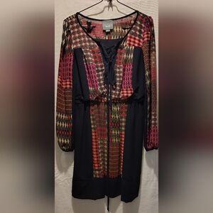 Anthropologie Maeve Rosalie Long Sleeve Peasant Dress Size Medium NWOT